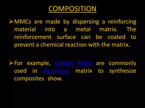 fabrication of metal matrix composites ppt|Metal Matrix Composites (MMCS) : Presented by.